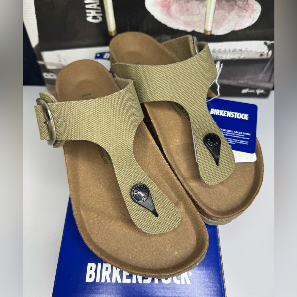 NWT Birkenstock Gizeh Vegan Big Buckle Sandals Size 37